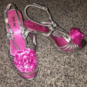 Rose front cocktail heels